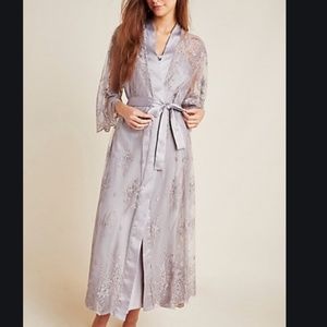 Rya Darling Lace Tie Maxi Floral Boho Peasant Hipster Hippie Romantic Artsy Robe